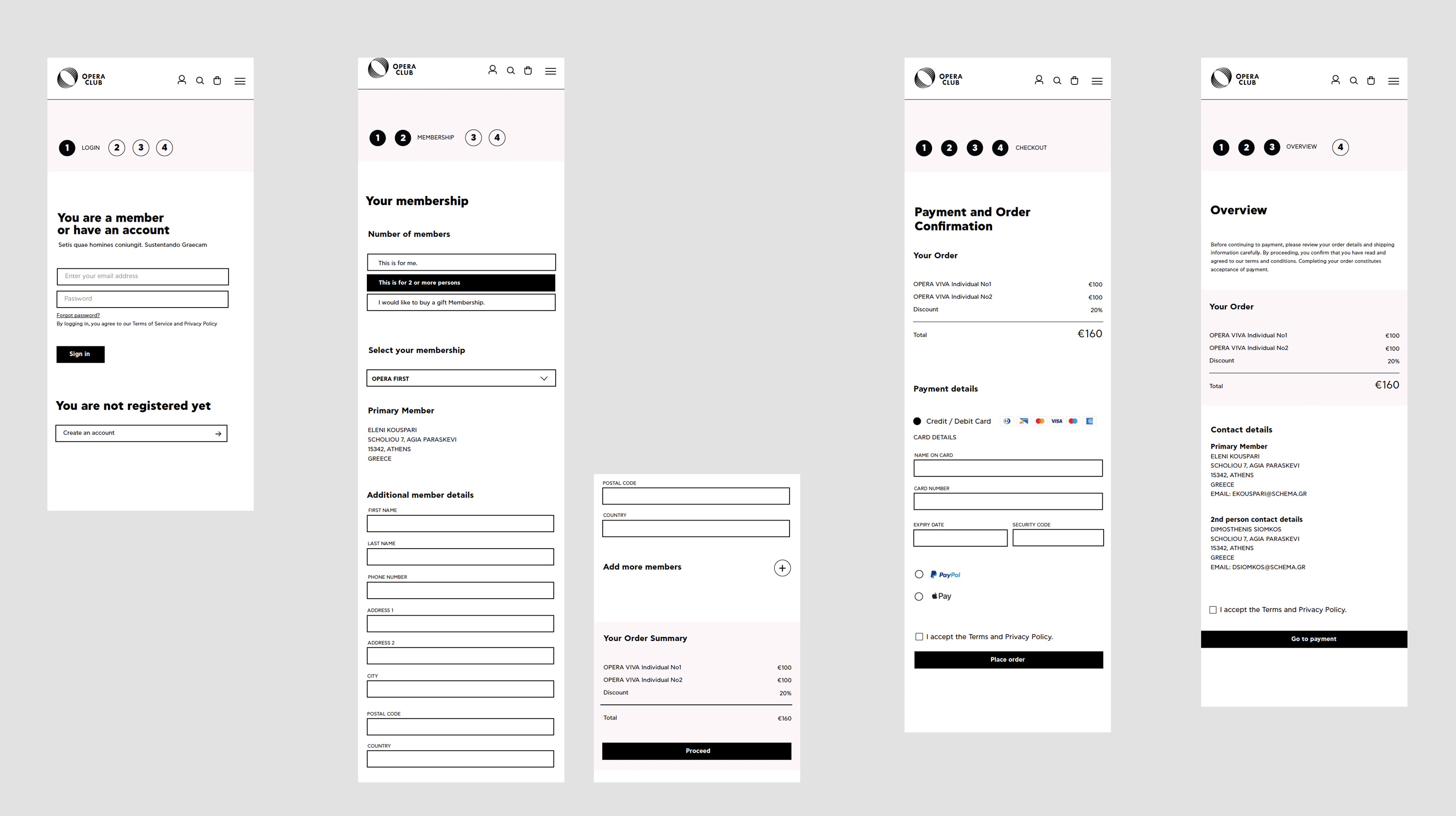 Dimitra Chrona Opera Club ? Greek National Opera schema design Greek National Opera Visual identity Membership Programme Website Digital 9